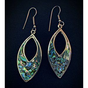 Silver Abalone Inlay Earrings